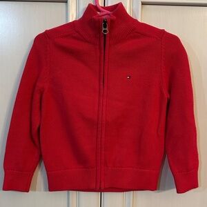 EUC Tommy Hilfiger Kids Bright Red Sweater, little kid size 2